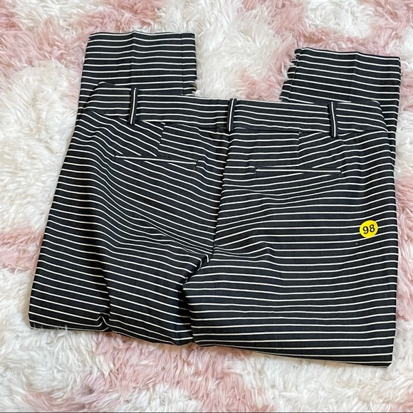 Ann Taylor LOFT Marisa Blue Striped Pants Women's Size 8P - Picture 3 of 3
